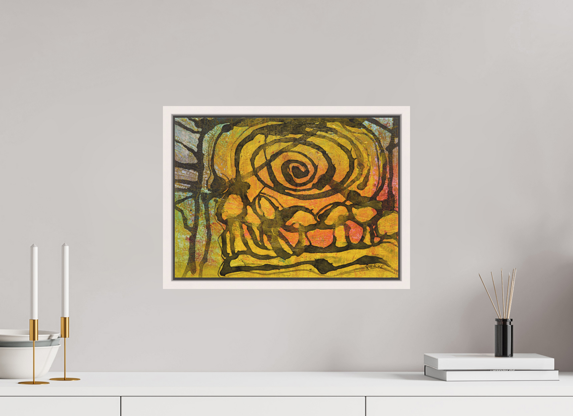 DIN A3 (42 x 29,7 cm), Leinwandprint, matt, Ahorn weiß "Indian summer" - Canvasprint