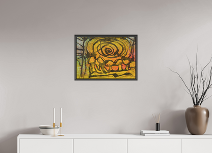 DIN A2 (59,4 x 42 cm), Leinwandprint, matt, Eiche schwarz "Indian summer" - Canvasprint