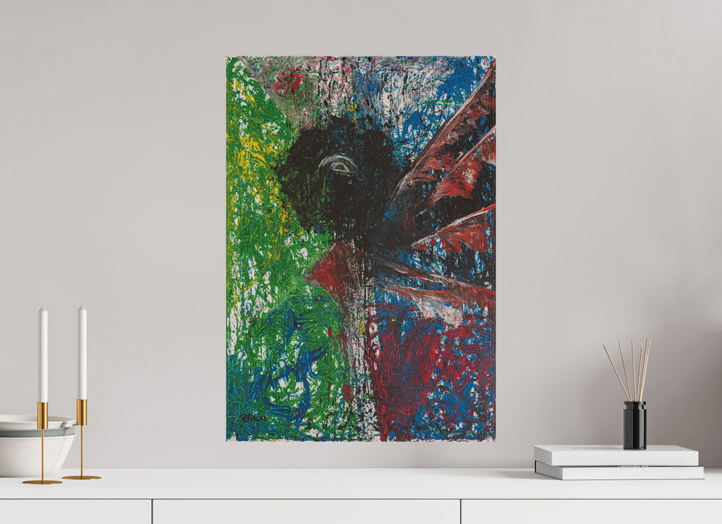 40 x 57,5 cm, Leinwandprint, matt, ohne Rahmen "Mumbling angel" - Canvasprint