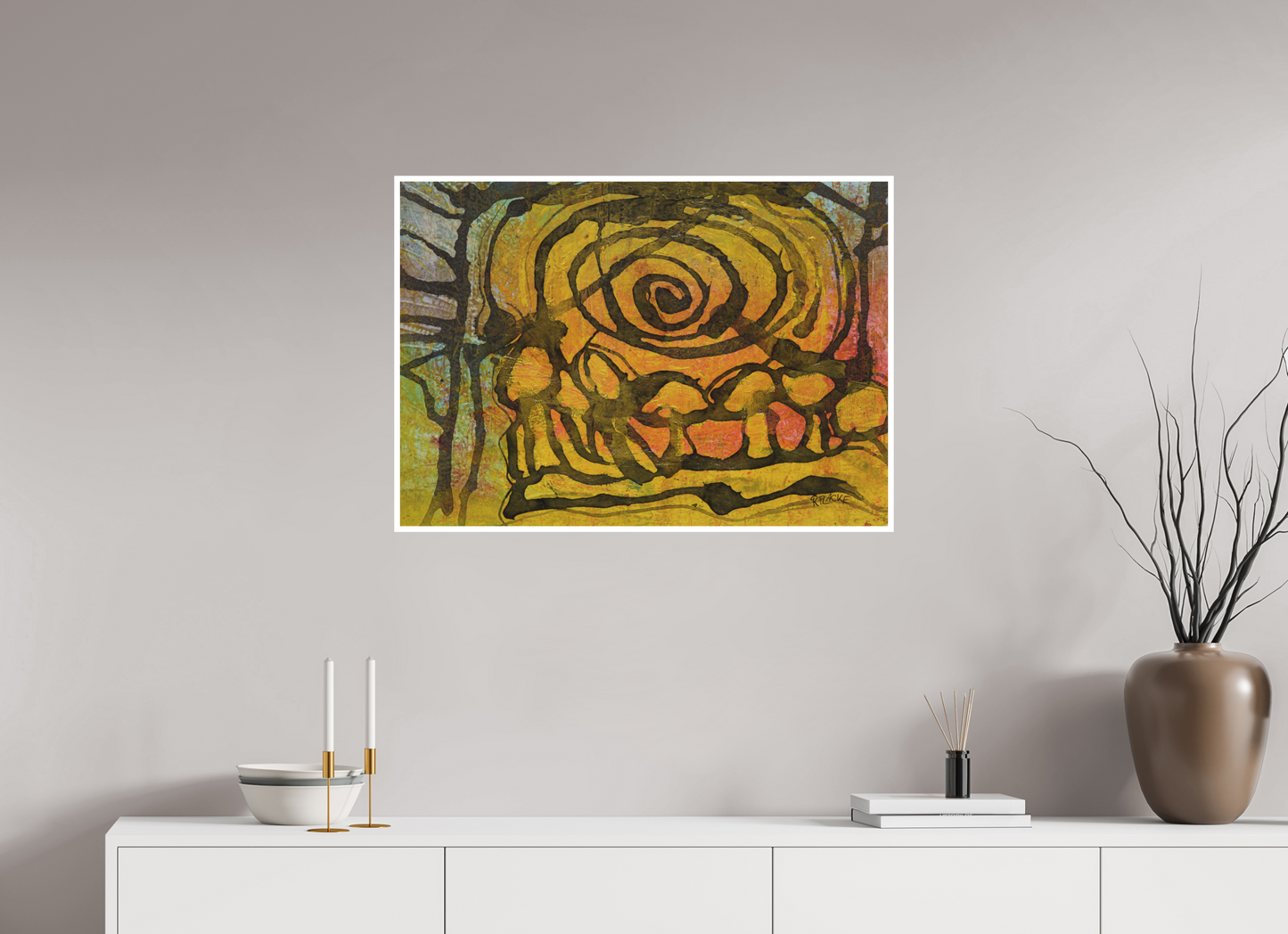 DIN A1 (84,1 x 59,4 cm), Fine Art Print, 1 cm Weißrand "Indian summer" - Fine Art Print