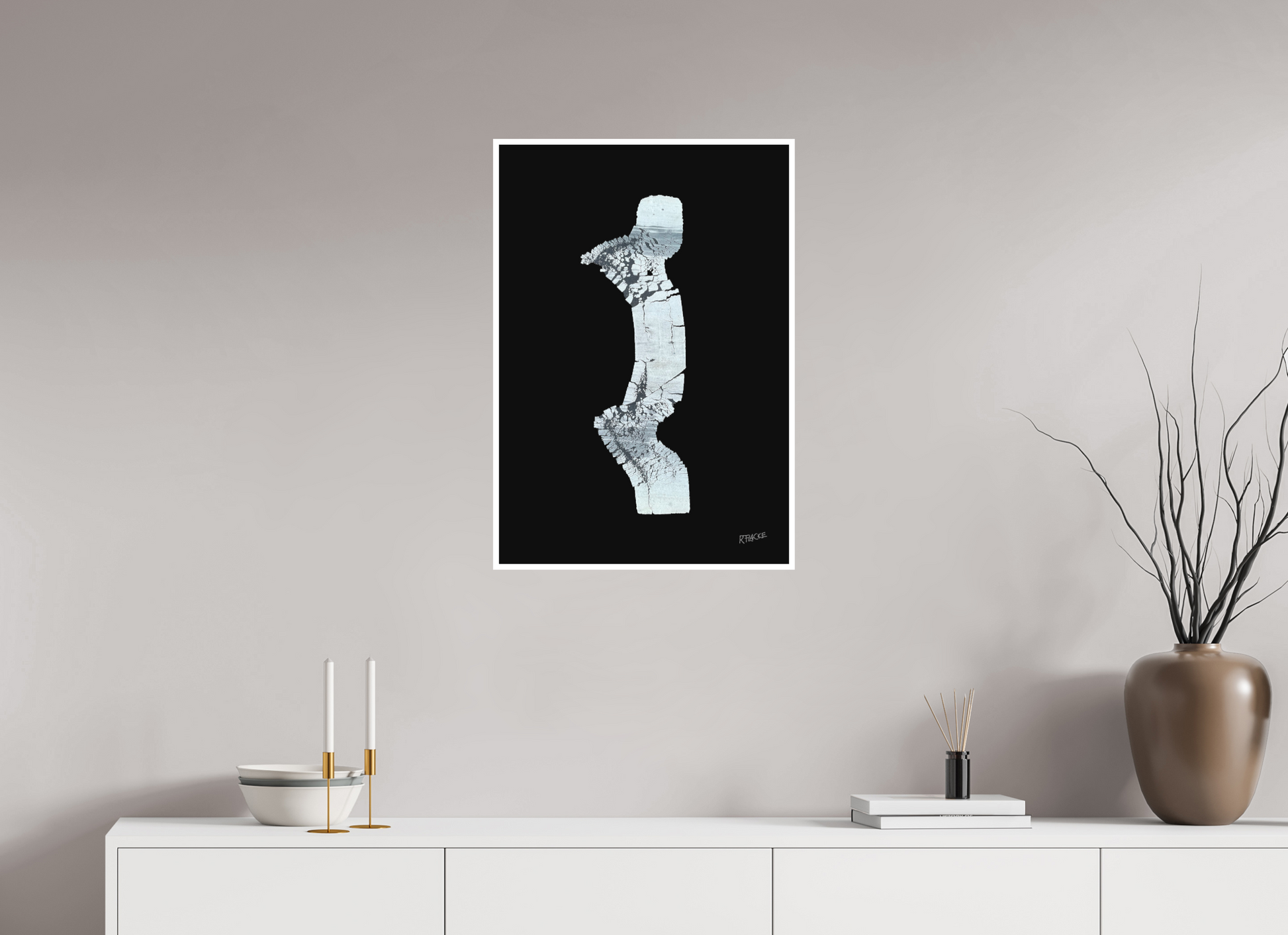 50 x 72,2 cm, Fine Art Print, 1 cm Weißrand "Zebramann" - Kunstdruck