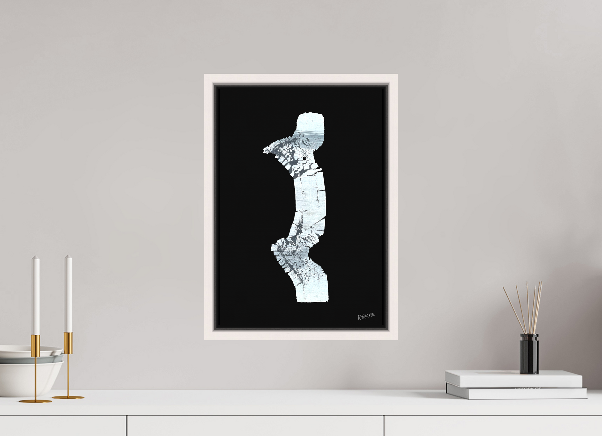 30 x 43,3 cm, Leinwandprint, matt, Ahorn weiß "Zebraman/Dreamman" - Leinwandprint