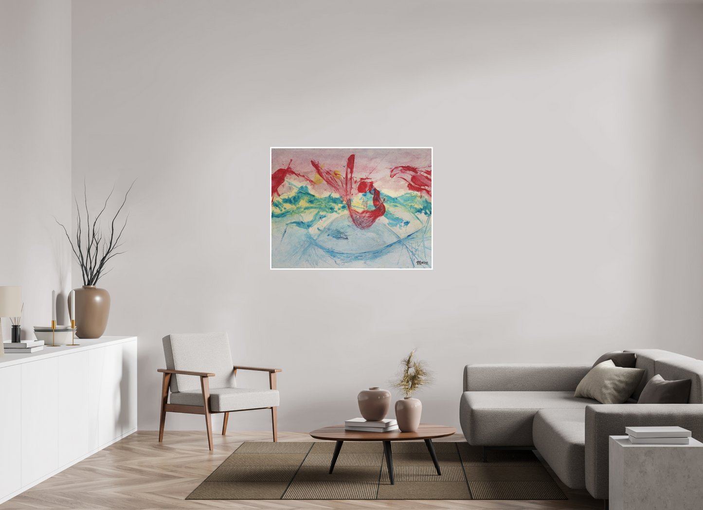120 x 90 cm, Fine Art Print, 1 cm Weißrand "Mermaid in Company" - Fine Art Print