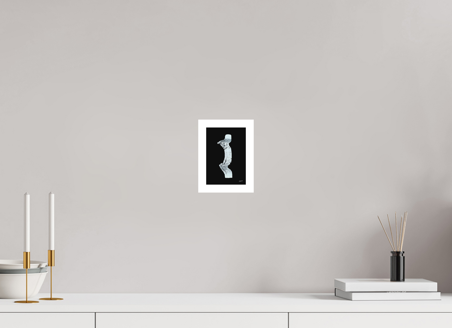 10 x 14,4 cm, Fine Art Print, 2 cm Weißrand "Zebramann" - Kunstdruck