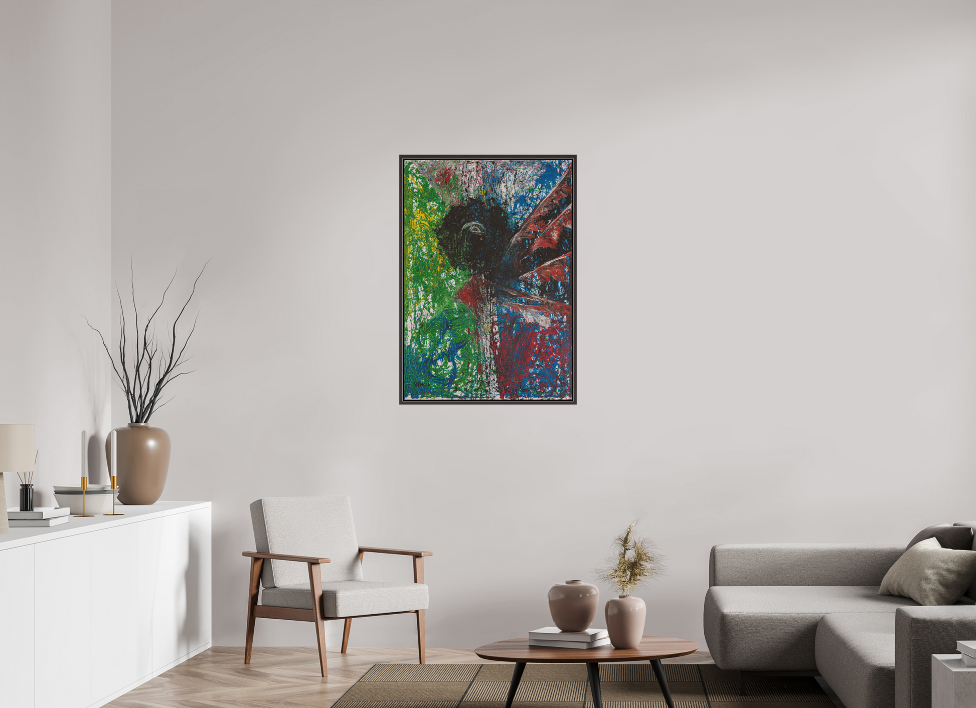 70 x 100,6 cm, Leinwandprint, matt, Erle braun "Mumbling angel" - Canvasprint