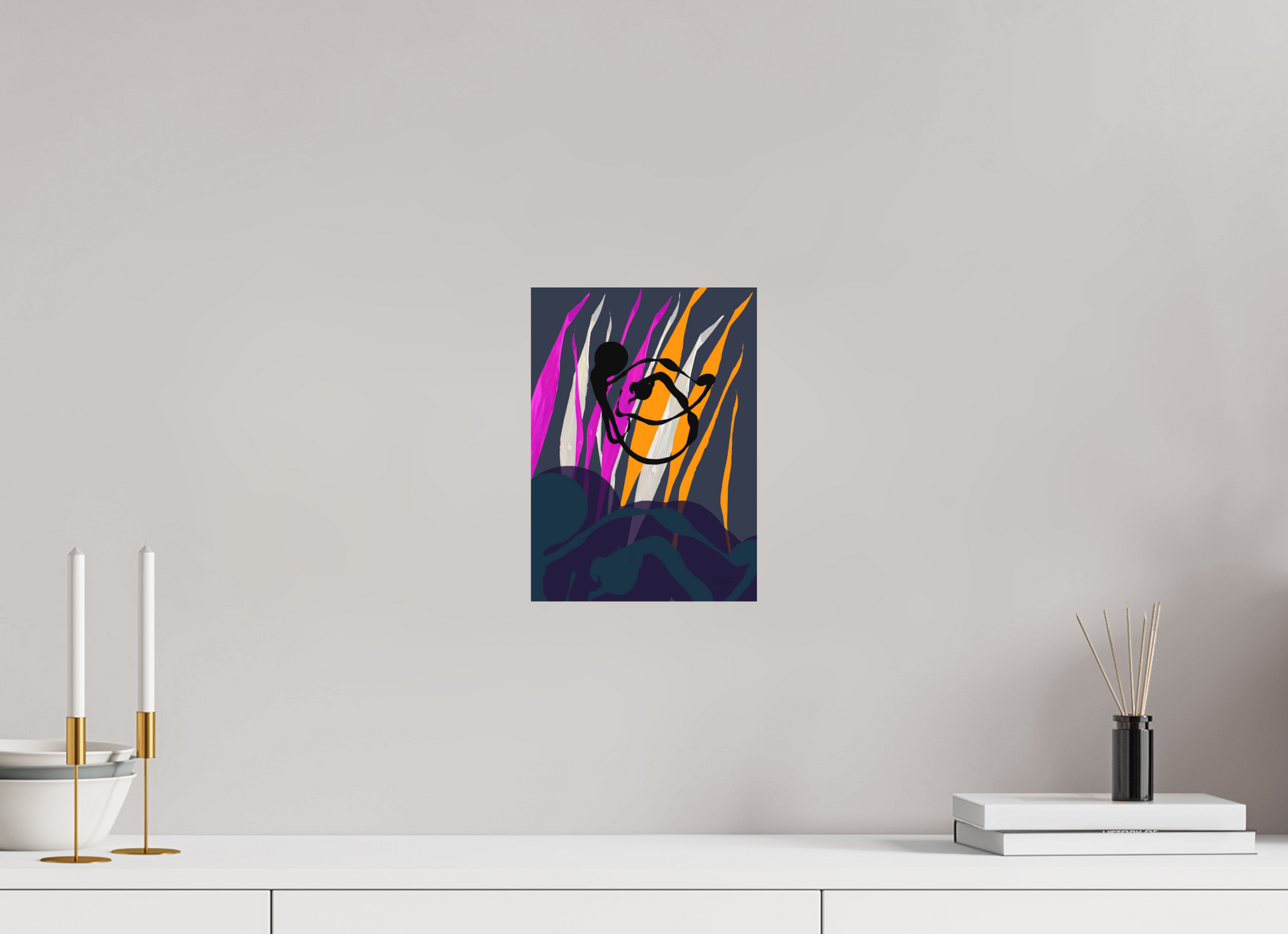 20 x 27,8 cm, Fine Art Print, ohne Weißrand "Octopus Leaving" - Fine Art Print