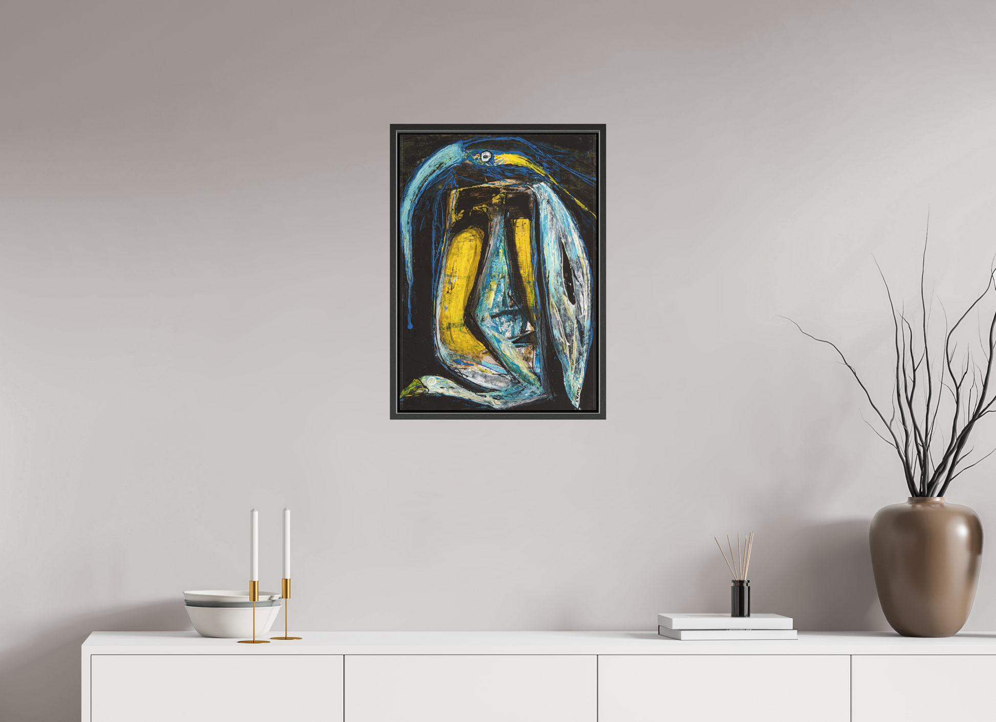 DIN A2 (42 x 59,4 cm), Leinwandprint, matt, Eiche schwarz "Arrogans" - Canvasprint