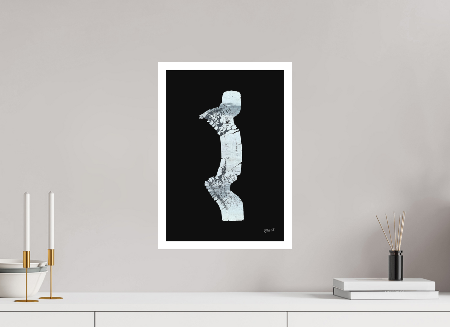 30 x 43,3 cm, Fine Art Print, 2 cm Weißrand "Zebramann" - Kunstdruck
