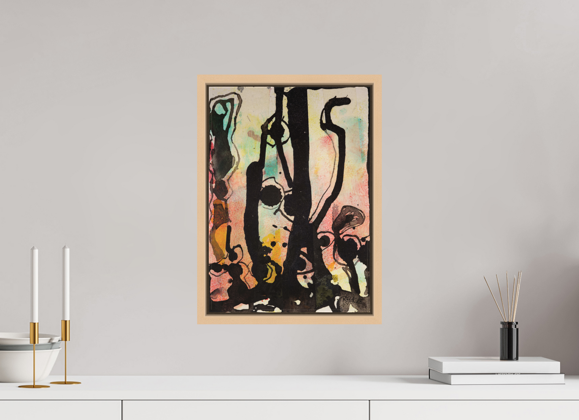 DIN A3 (29,7 x 42 cm), Leinwandprint, matt, Ahorn natur "Cactus garden" - Canvasprint