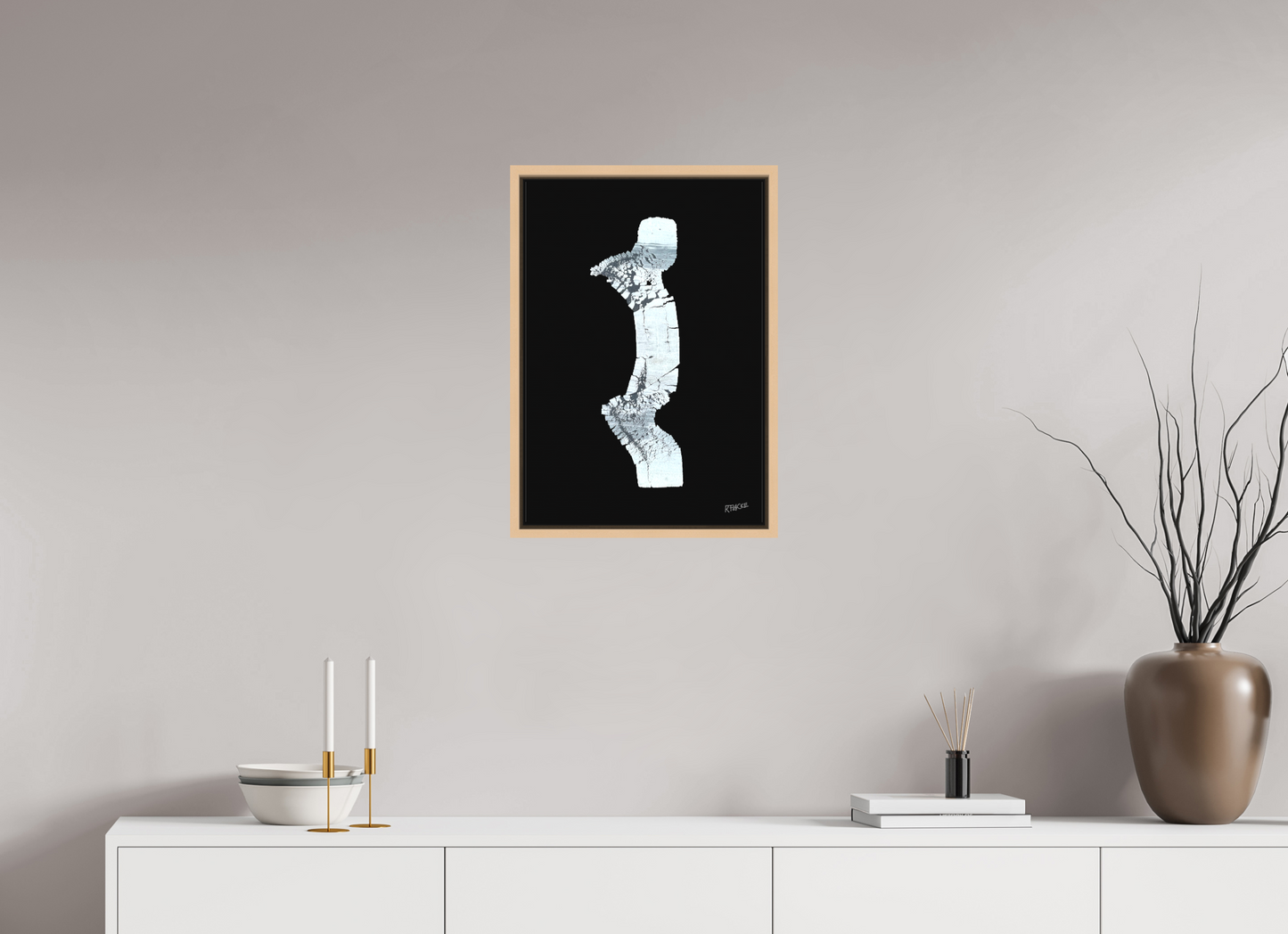 40 x 57,7 cm, Leinwandprint, matt, Ahorn natur "Zebraman/Dreamman" - Leinwandprint
