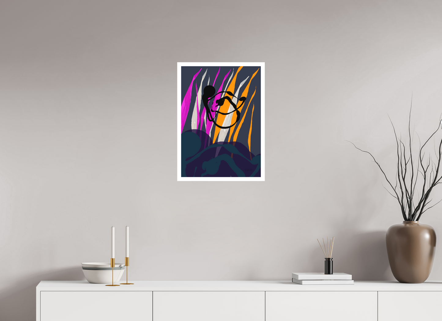 40 x 55,6 cm, Fine Art Print, 2 cm Weißrand "Octopus Leaving" - Fine Art Print