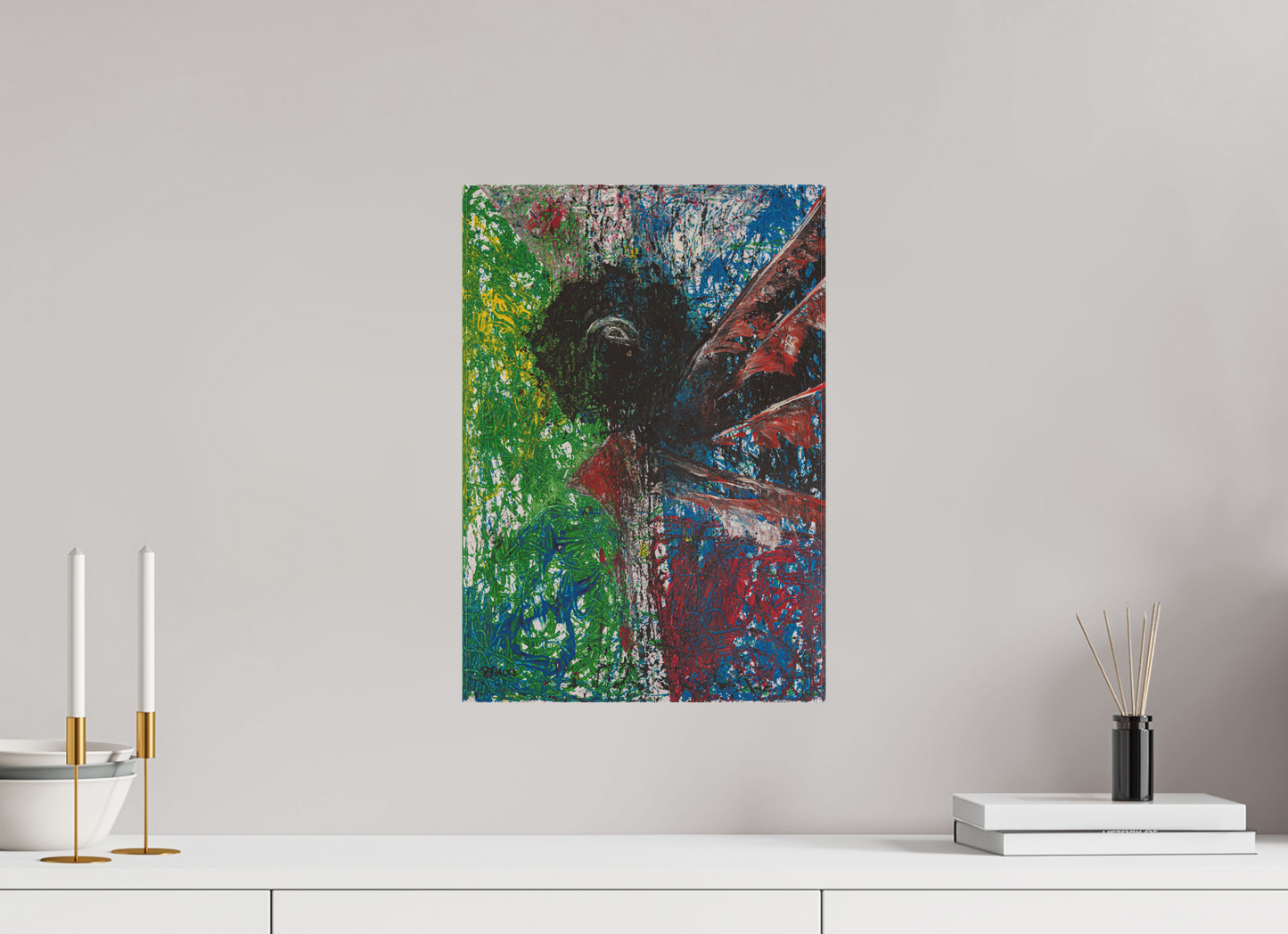 30 x 43,1 cm, Leinwandprint, matt, ohne Rahmen "Mumbling angel" - Canvasprint