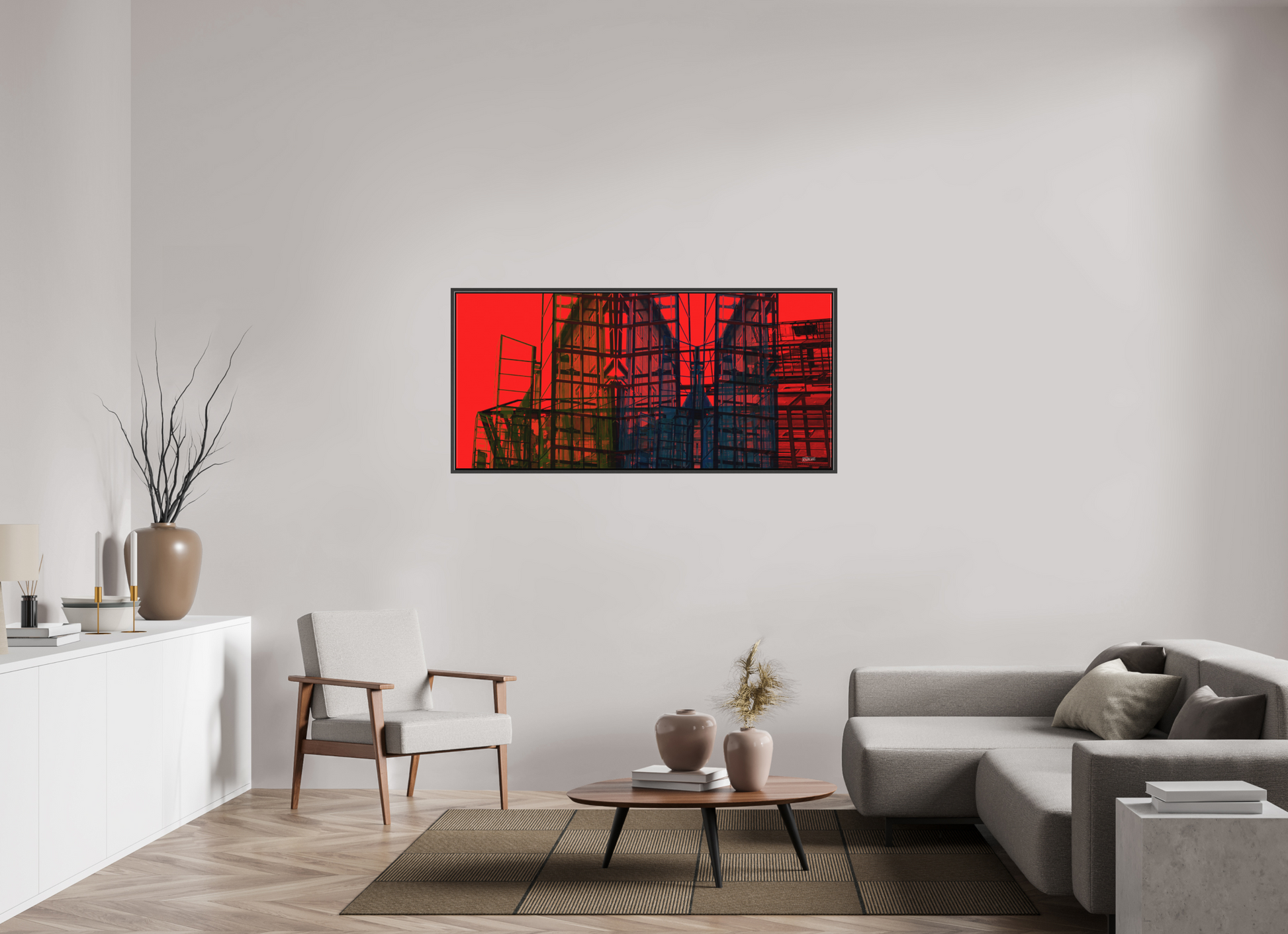 151,6 x 70 cm, Leinwandprint, matt, Eiche schwarz "Skeleton Mountain (wide)" - Leinwandprint
