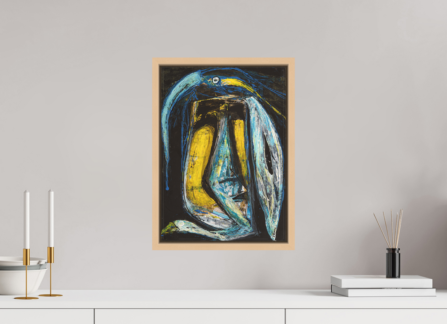 DIN A3 (29,7 x 42 cm), Leinwandprint, matt, Ahorn natur "Arrogans" - Canvasprint