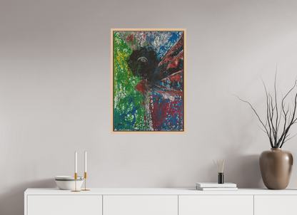 50 x 71,9 cm, Leinwandprint, matt, Ahorn natur "Mumbling angel" - Canvasprint