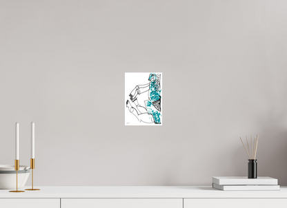 DIN A5 (14,8 x 21 cm), Fine Art Print, ohne Weißrand "Horse sitting" - Fine Art Print