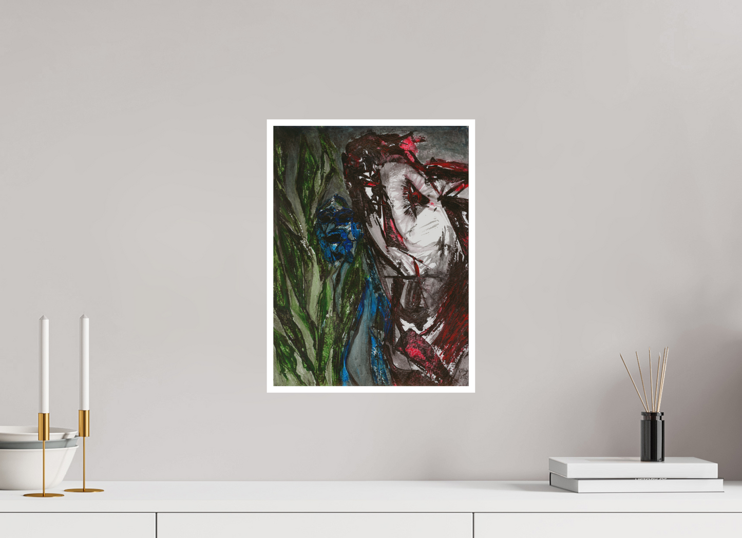 30 x 40 cm, Fine Art Print, 1 cm Weißrand "Angst" - Kunstdruck
