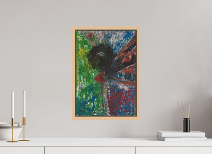 30 x 43,1 cm, Leinwandprint, matt, Ahorn natur "Mumbling angel" - Canvasprint